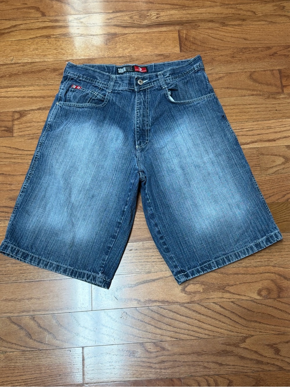 Southpole Men’s Denim Distressed Shorts Size 34